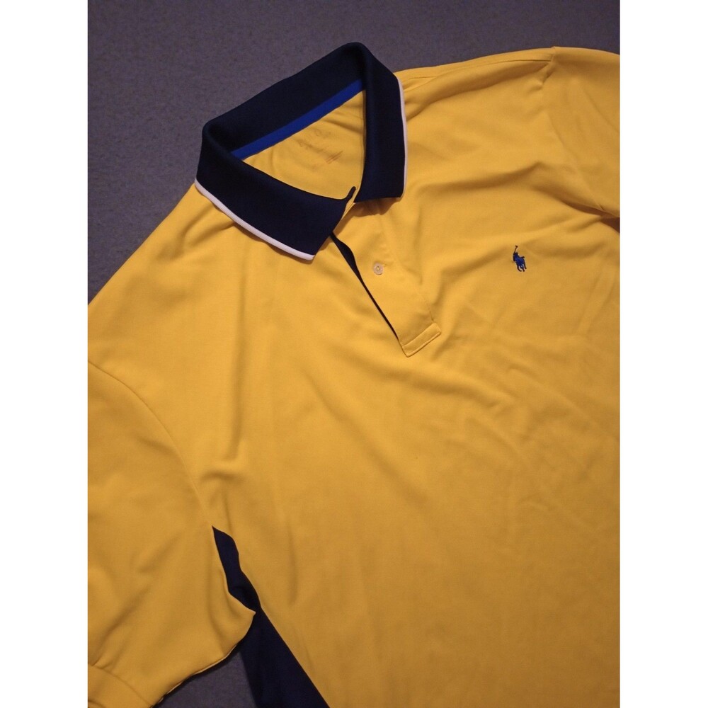 Vintage Polo Ralph Lauren Polo Shirt Men's 3XB Colorblock Yellow Blue